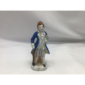 Colonial Man Figure 5 Inches Occupied Japan Porcelain Antique Collectibles